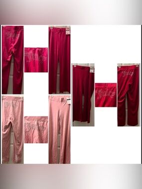 New Juicy Couture Velour Mid Rise Track Pants